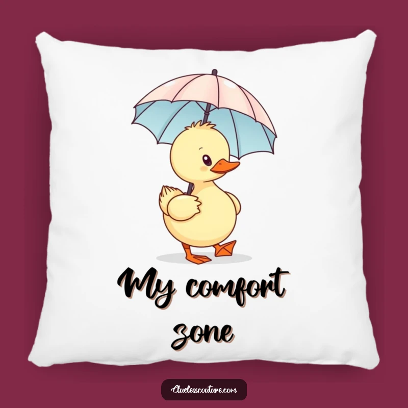 Funny Sassy Duck Pillow: Plush Humor With A Tiny Umbrella Comfort