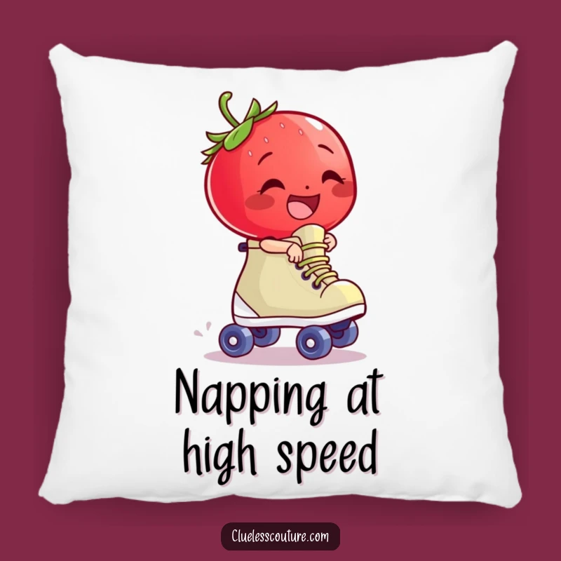 Funny Strawberry Giggles Pillow - Cozy & Hilarious Skating Comfort
