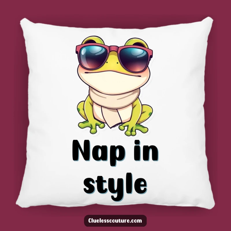 Funny Fashion Frog Pillow: Cozy and Cool Amphibian Accent