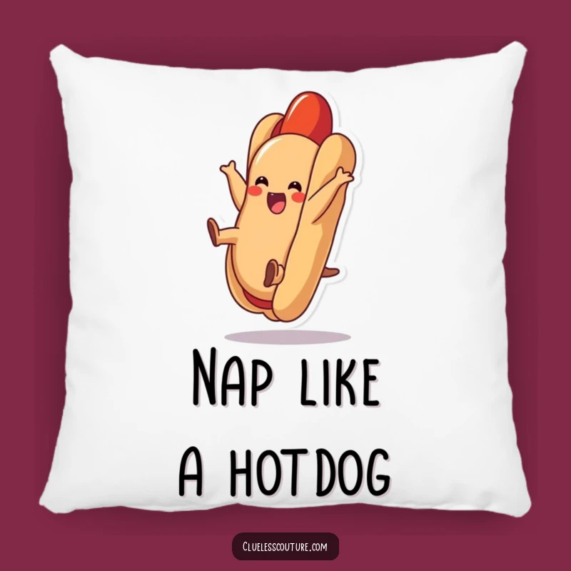 Funny Hot Dog Cartwheel Pillow A Cozy and Joyful Gift
