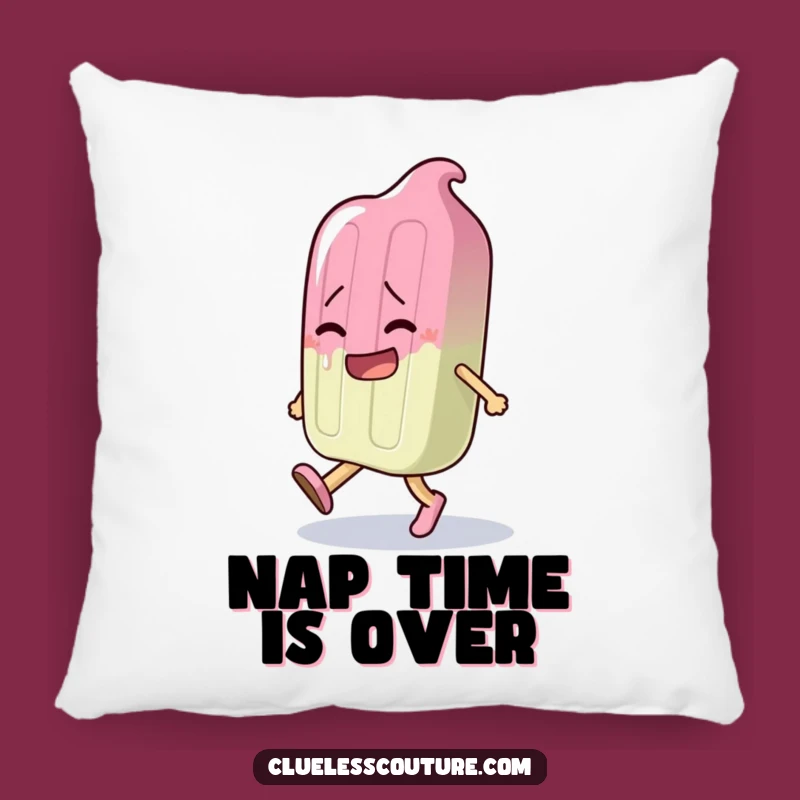 Funny Melting Popsicle Pillow - Cozy Cartoon Character Accent Gift