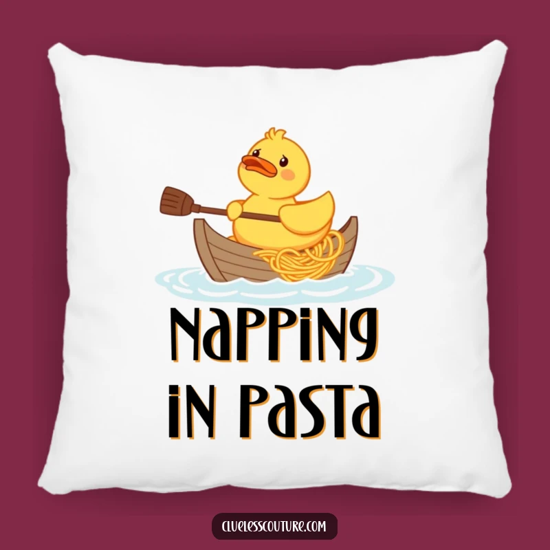 Cozy Funny Rubber Duck Spaghetti Boat Pillow: Soft Quacky Comfort, Perfect Funny Gift