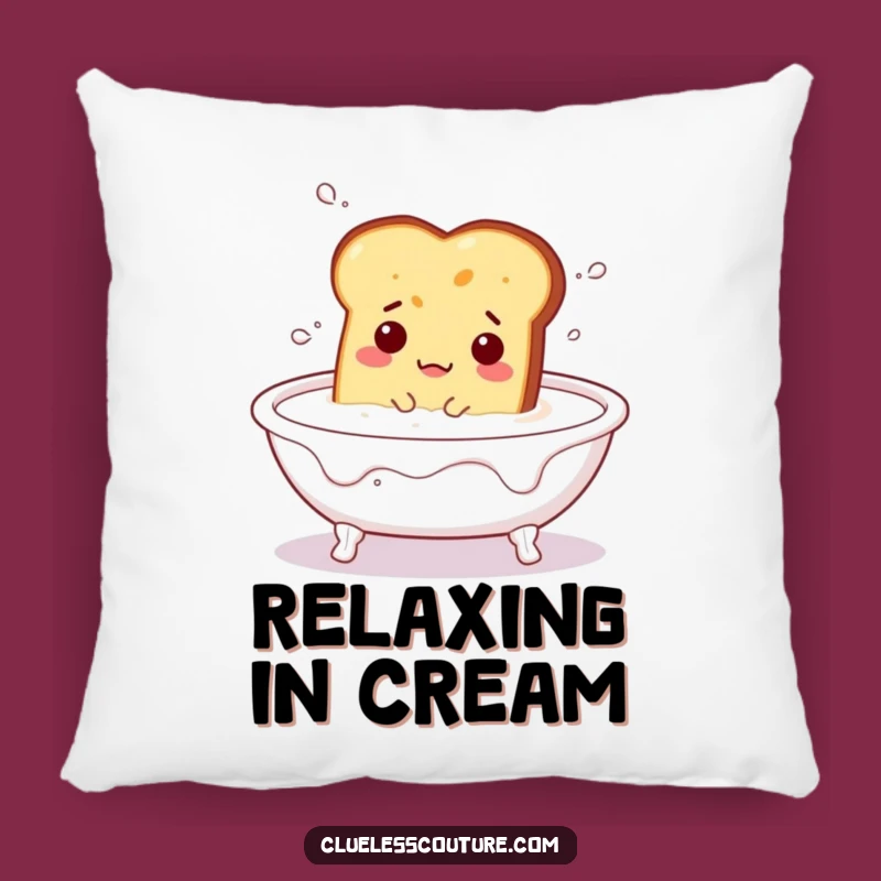 Funny Toast Milk Bath Pillow - Cozy Breakfast Comfort, Hilarious Gift