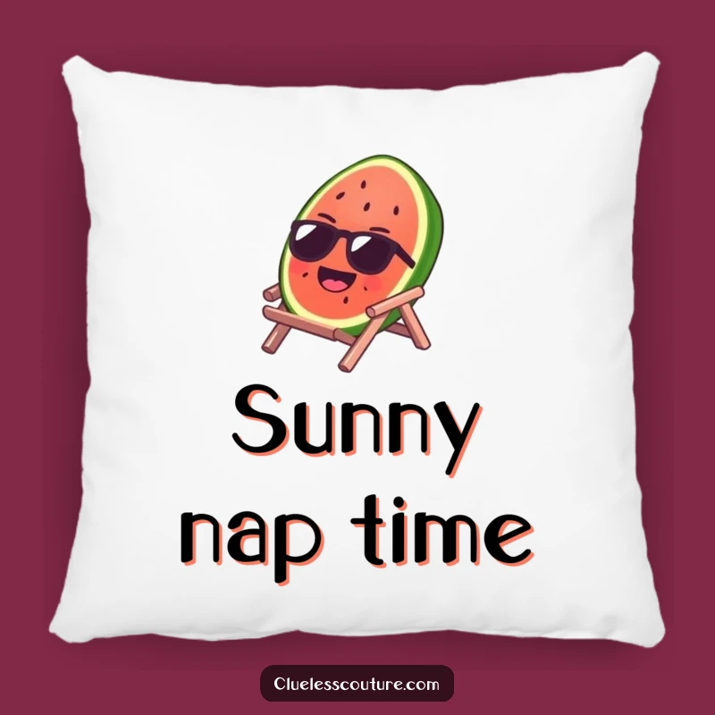 Funny Watermelon Sunglasses Pillow - Cozy Summer Relaxation, Hilarious Gift