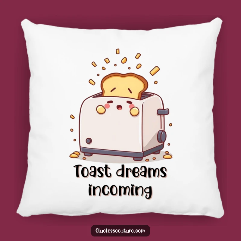 Funny Nervous Toast Pillow: Cozy Breakfast Decor