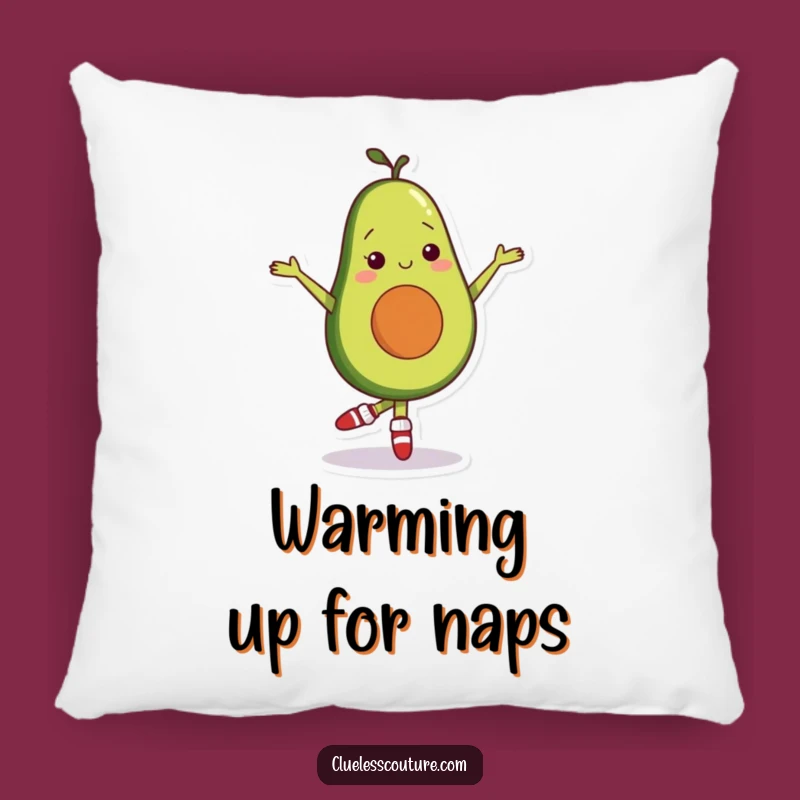 Funny Avocado Ballet Pillow: Cozy Up with Awkward Comfort