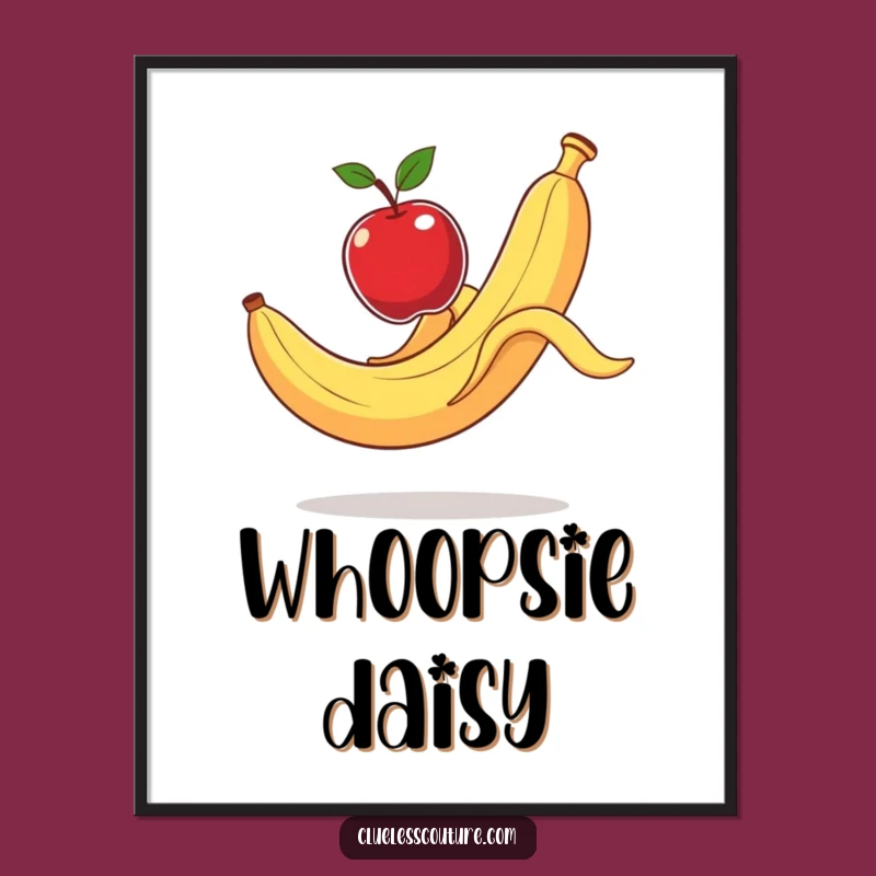 Funny Banana Peel Art Print: Hilarious Slapstick Comedy for Your Walls