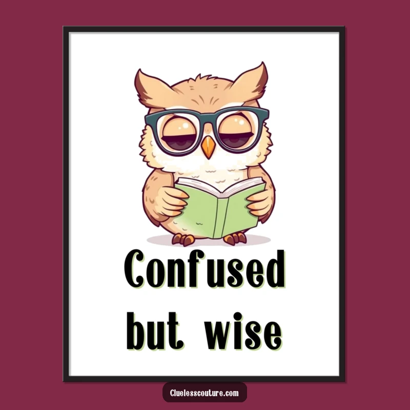 Funny Owl Glasses Digital Art A Hilarious Download Gift