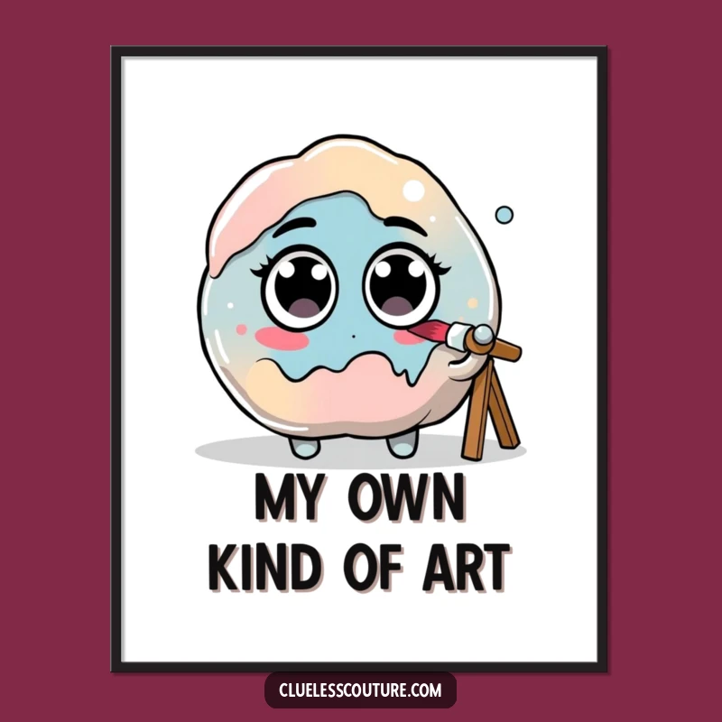 Funny Paint Blob Digital Art - Hilarious Printable for Artistic Decor