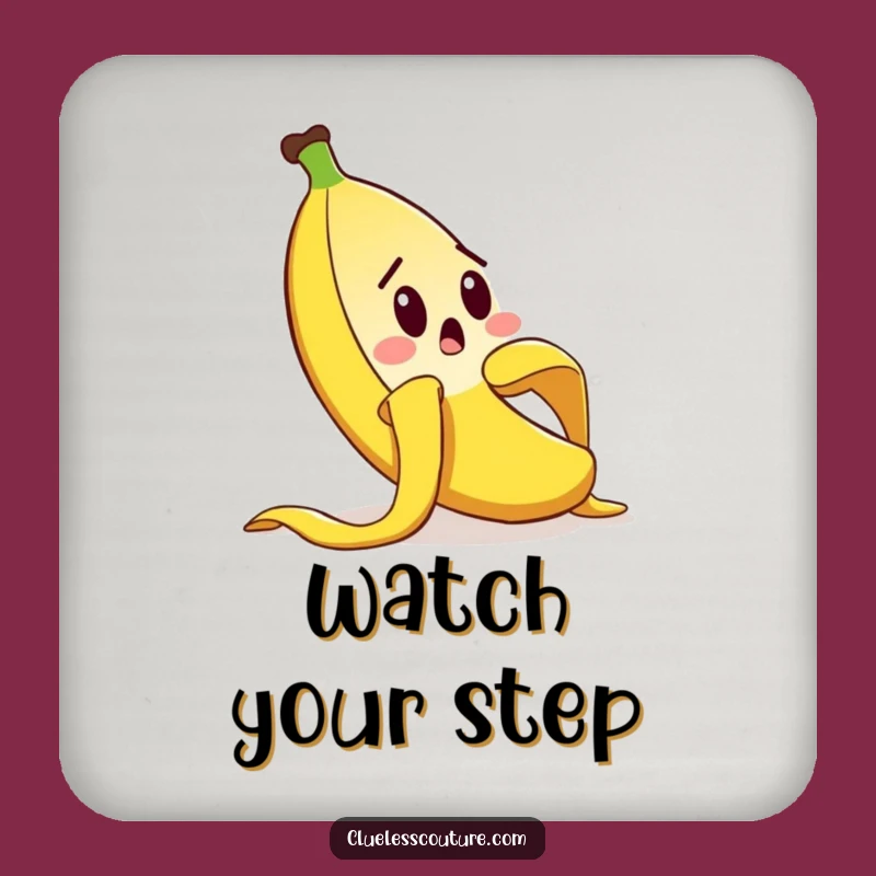 Funny Banana Peel Coaster: Comical Slip Protection for Your Table