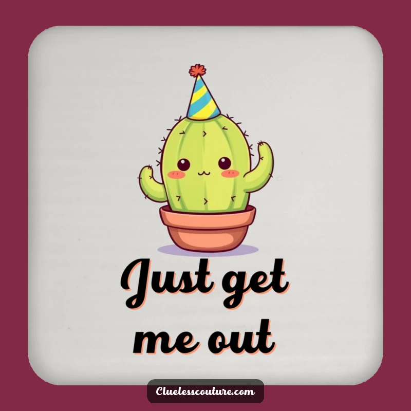 Funny Cactus Coaster: Hilarious Overwhelmed Protection for Your Surfaces