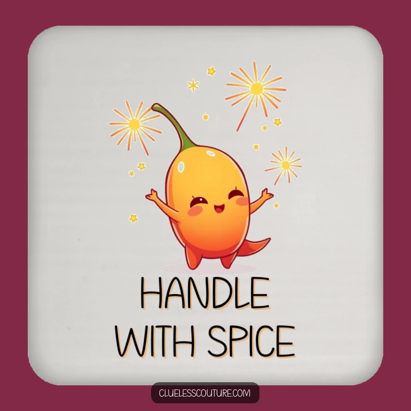 Funny Chili Pepper Firework Juggling Coaster - Playful Drink Holder Gift