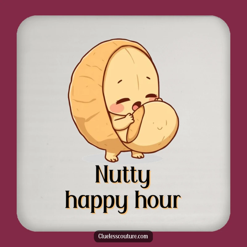 Funny Determined Peanut Coaster - Hilarious Struggle Protector Gift