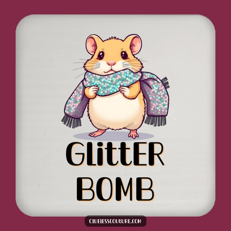 Funny Hamster Runway Drink Coaster: Hilarious Protection for Fashionable Surfaces