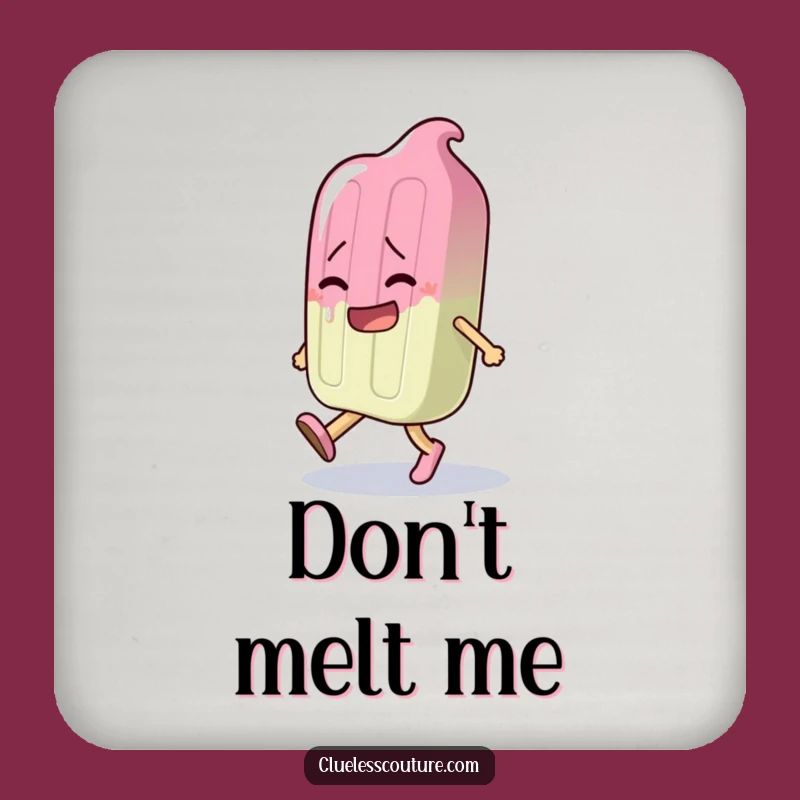 Funny Melting Popsicle Coaster - Clumsy Character Drink Holder Gift