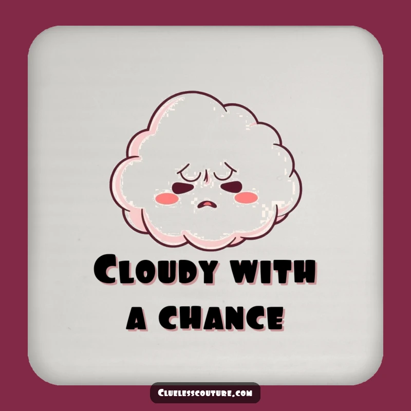 Funny Nervous Cloud Coaster: Hilarious Protection for Your Surfaces