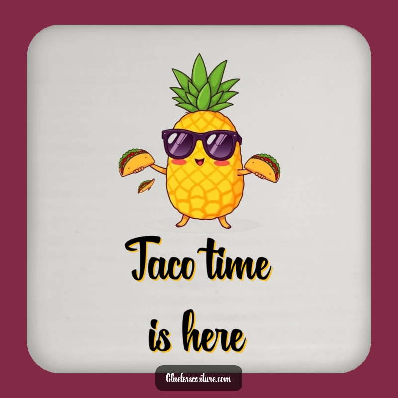 Funny Pineapple Taco Juggler Coaster: Protect Your Table with Tropical Fun