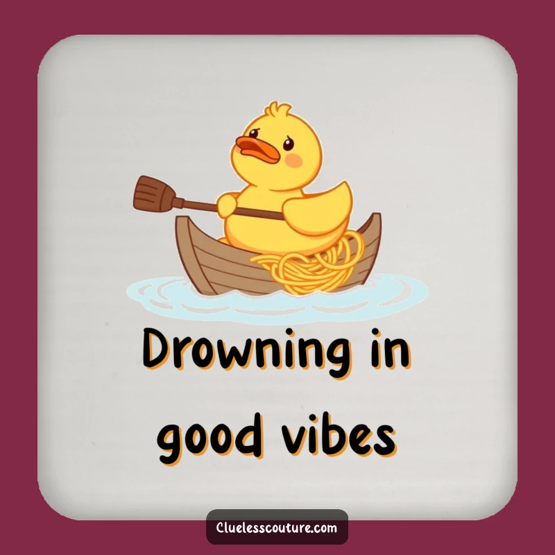 Funny Rubber Duck Spaghetti Boat Coaster: Protect with Quacks, Hilarious Funny Gift