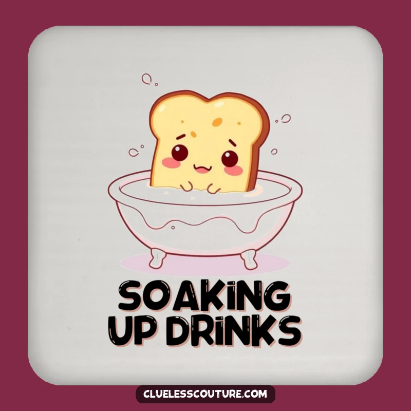 Funny Toast Milk Bath Coaster - Protect Surfaces with Laughs, Hilarious Gift