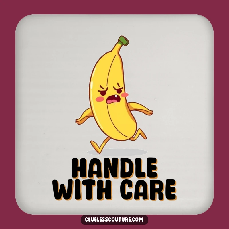Funny Banana Peel Coaster - Hilarious Character Protection for Surfaces