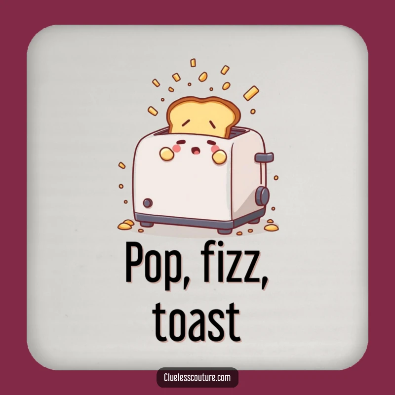 Funny Nervous Toast Drink Coaster Set: Protect Surfaces