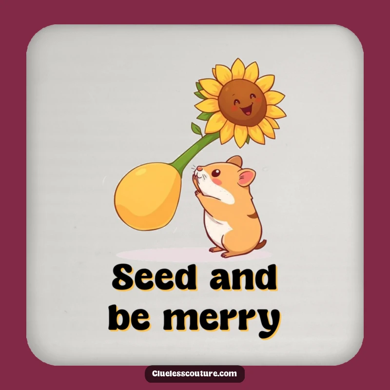 Funny Hamster Strength Coaster: Protect Surfaces with Grit, Hilarious Fitness Gift