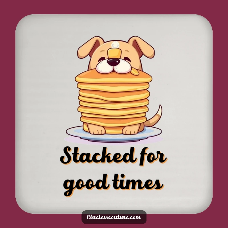 Funny Dog Pancake Balance Drink Coasters - Set of Hilarious Protective Mats