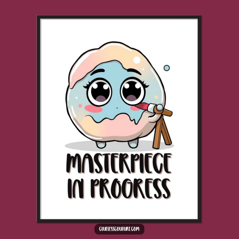 Funny Paint Blob Poster - Hilarious Artistic Wall Art for Creatives