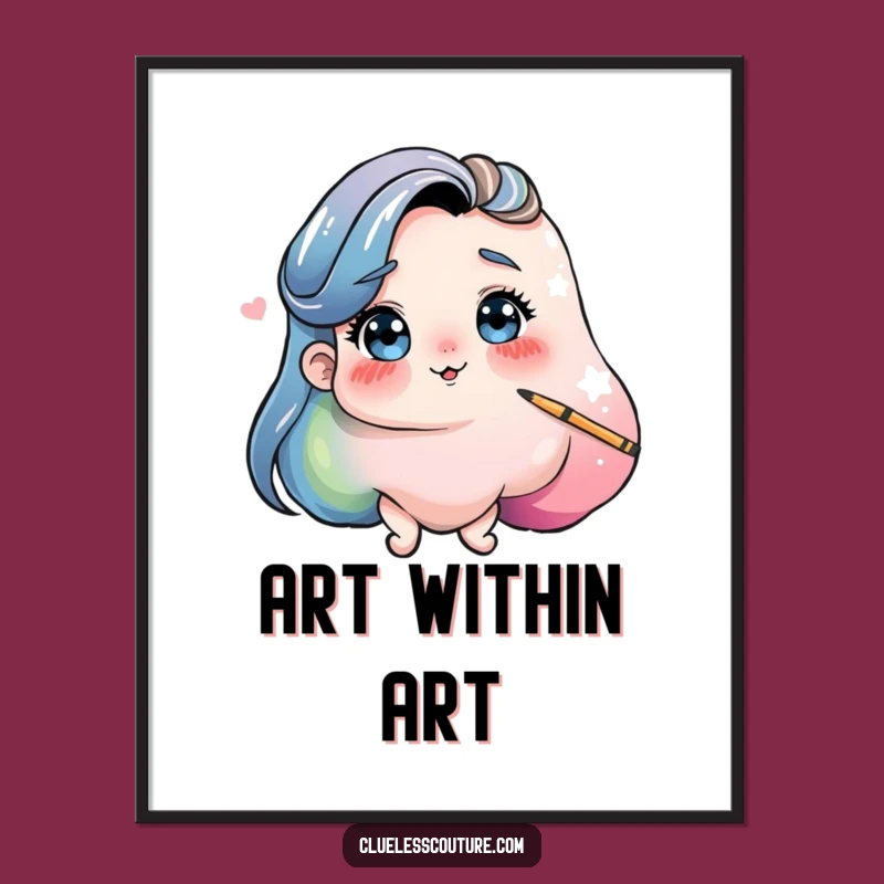 Funny Paint Blob Poster: Inject Artful Humor into Your Space