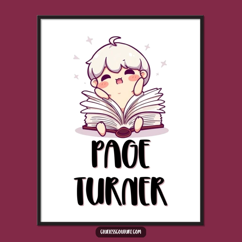 Funny Clumsy Book Character Poster - Hilarious Literary Art Print Gift