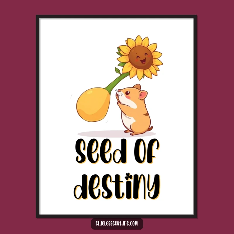 Funny Hamster Strength Poster: Motivational Art, Hilarious Workout Decor Gift