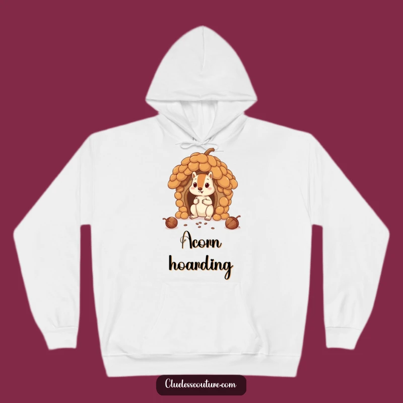 Funny Squirrel House Hoodie: Cozy Hilarious Acorn Builder Sweatshirt!