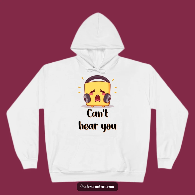 Funny Startled Cheese Block Hoodie - Cozy Loud Music Reactions, Perfect Humorous Gift