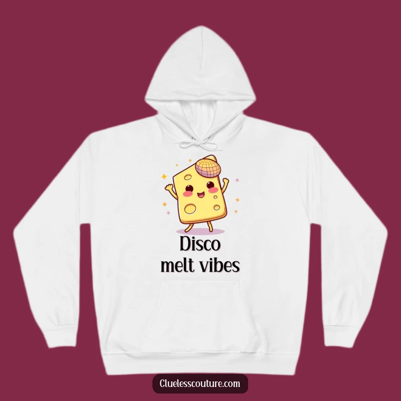 Dancing Cheese Disco Hoodie: Cozy Up with Funny Party Vibes