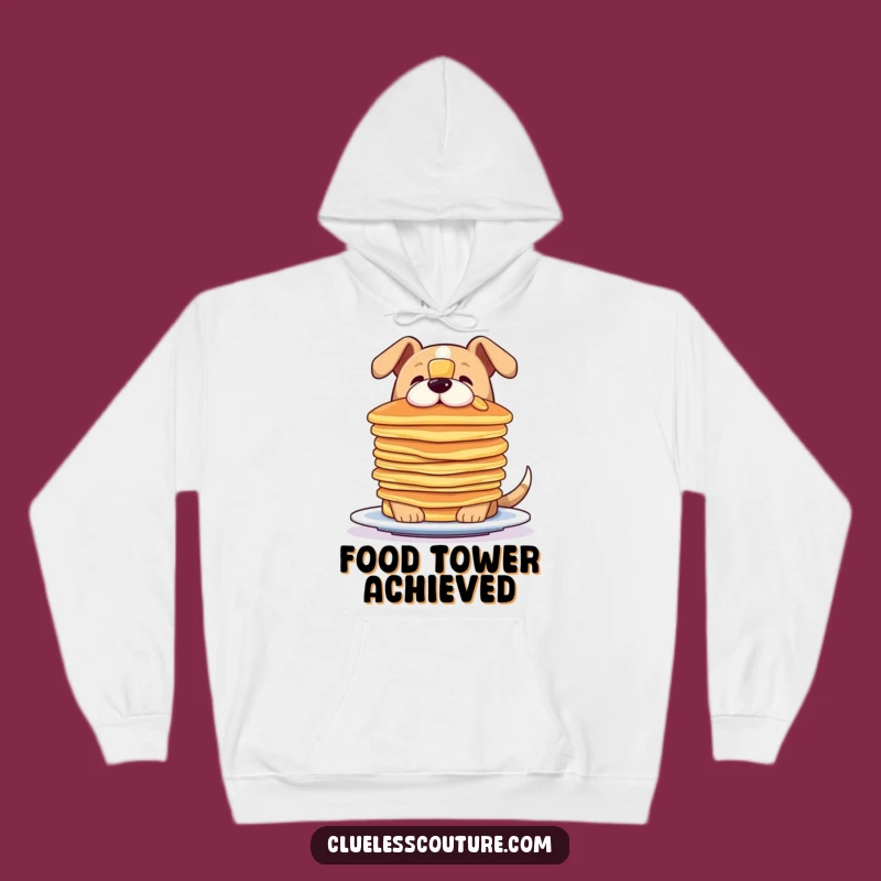 Funny Dog Pancake Balance Hoodie - Cozy & Hilarious Pet Wear