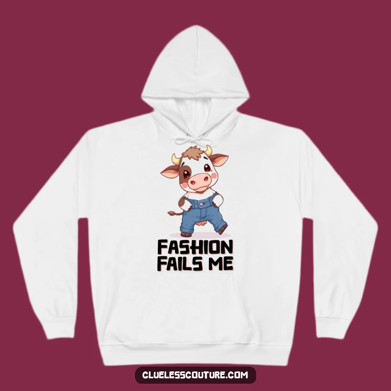 Funny Cow in Skinny Jeans Hoodie: Cozy and Hilarious Farm Animal Sweatshirt Gift