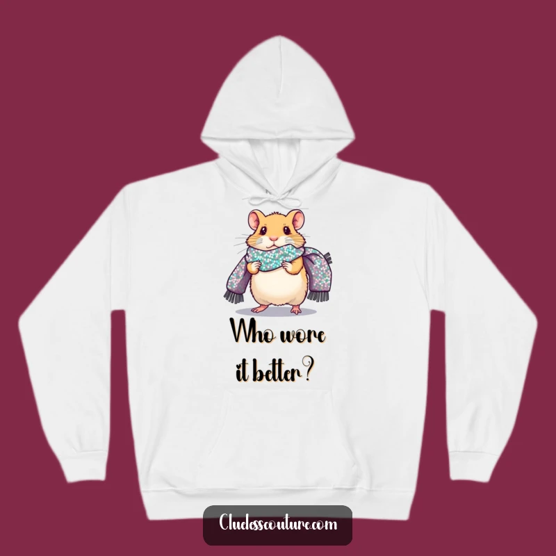 Funny Hamster Runway Hoodie: Cozy and Hilarious Pet Fashion Sweatshirt Gift