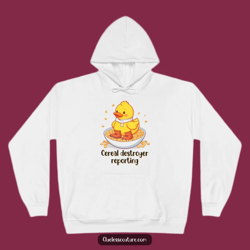 Funny Rubber Duck Cereal Wade Hoodie: Cozy & Hilarious Gift for Cold Cereal Mornings
