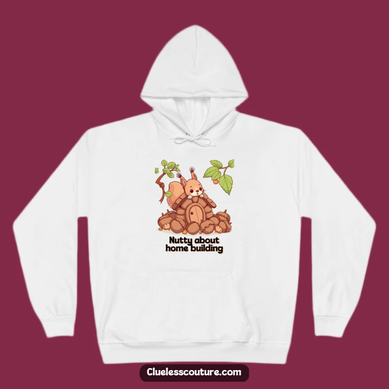 Funny Squirrel Acorn House Hoodie: Cozy & Hilarious Woodland Creature Gift