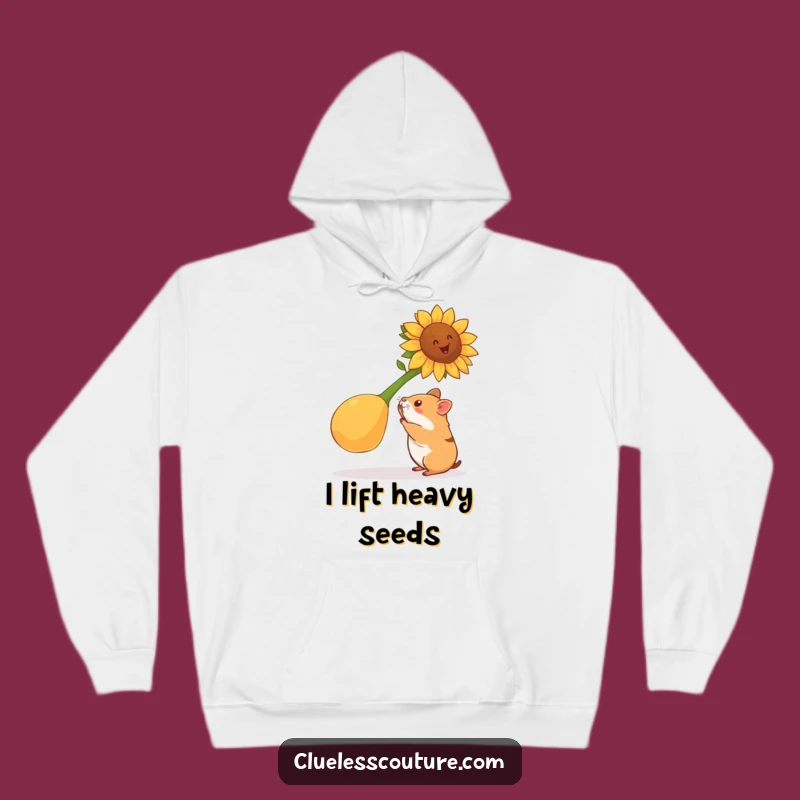 Funny Hamster Strength Hoodie: Cozy Workout Motivation, Hilarious Gift for Gym Goers