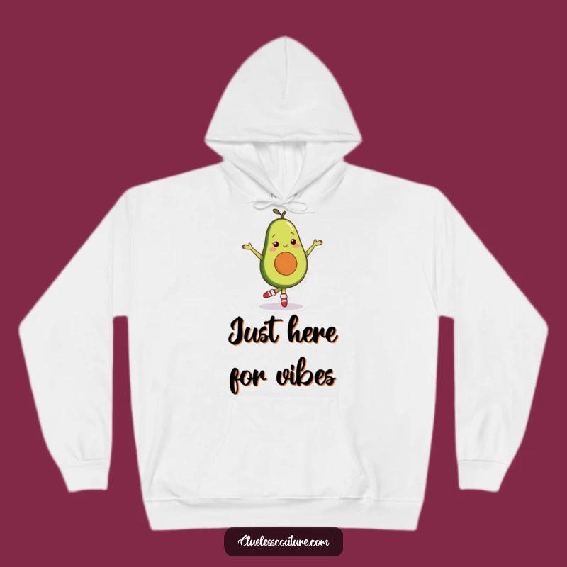 Funny Avocado Ballet Hoodie: Cozy Up with Awkward Grace