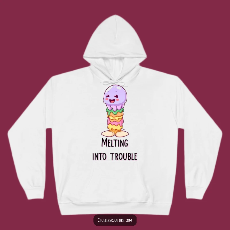Cozy Funny Wobbly Jelly Ice Cream Hoodie: Sweet Comfort, Best Funny Gift