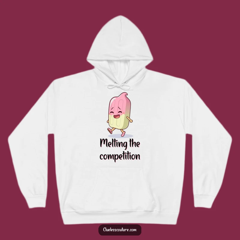 Funny Melting Popsicle Hoodie - Cozy Cartoon Character Warm Gift