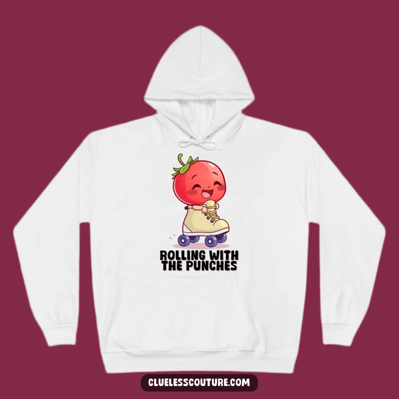Funny Strawberry Giggles Hoodie - Cozy & Hilarious Skating Character Gift