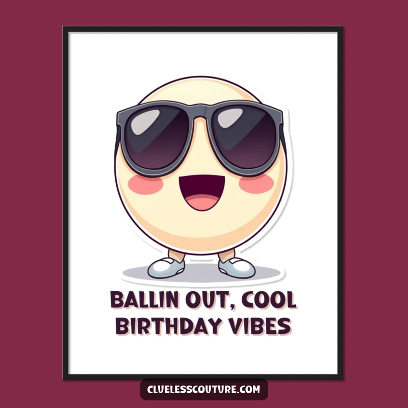 Free Printable Ball Wall Art: Cool Shades Whimsy - Funny Downloadable Decor