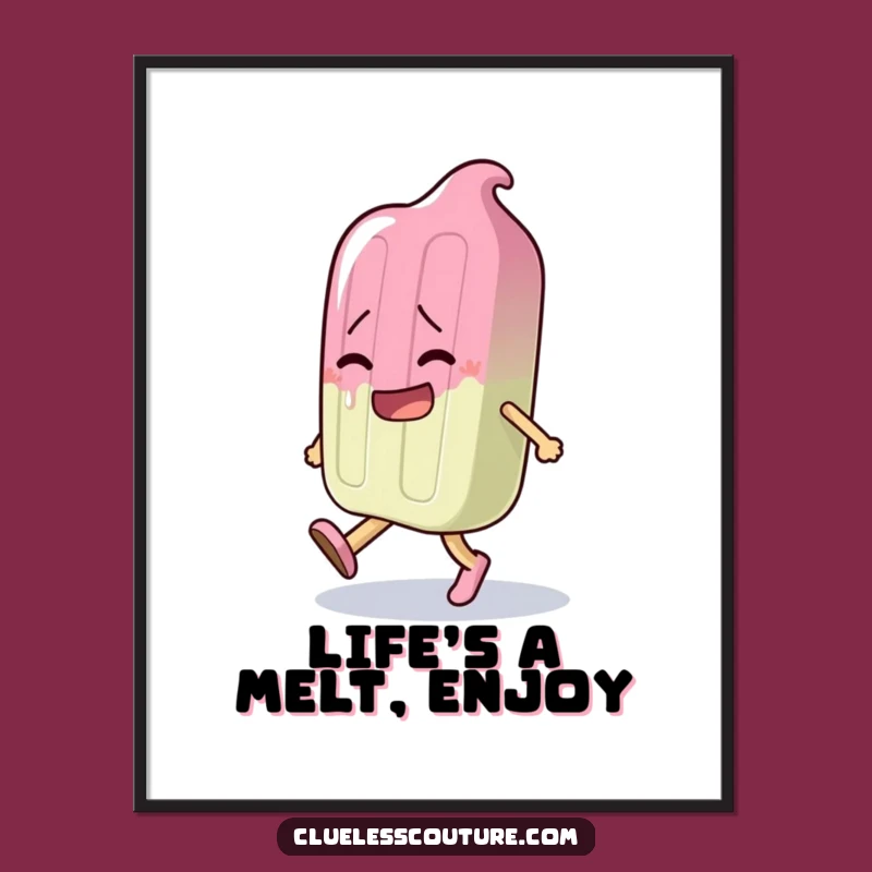Free Printable Funny Melting Popsicle Wall Art - Hilarious DIY Downloadable Decor