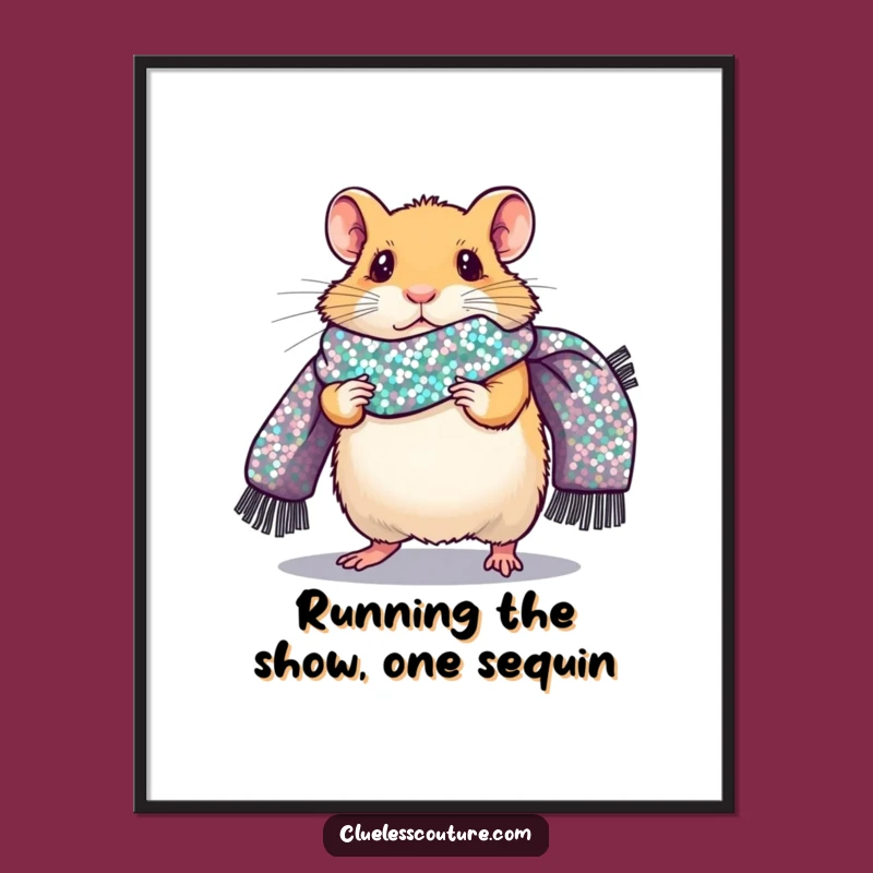 Free Printable Hamster Runway Wall Art: Funny Downloadable Decor