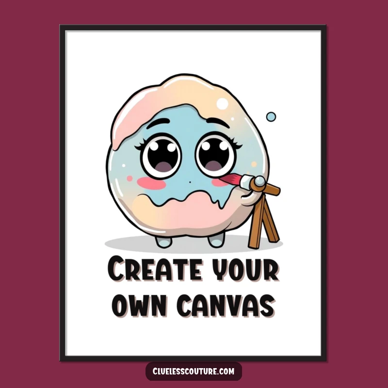 Funny Free Printable Wall Art: Blob's Self-Portrait Art Downloadable Decor