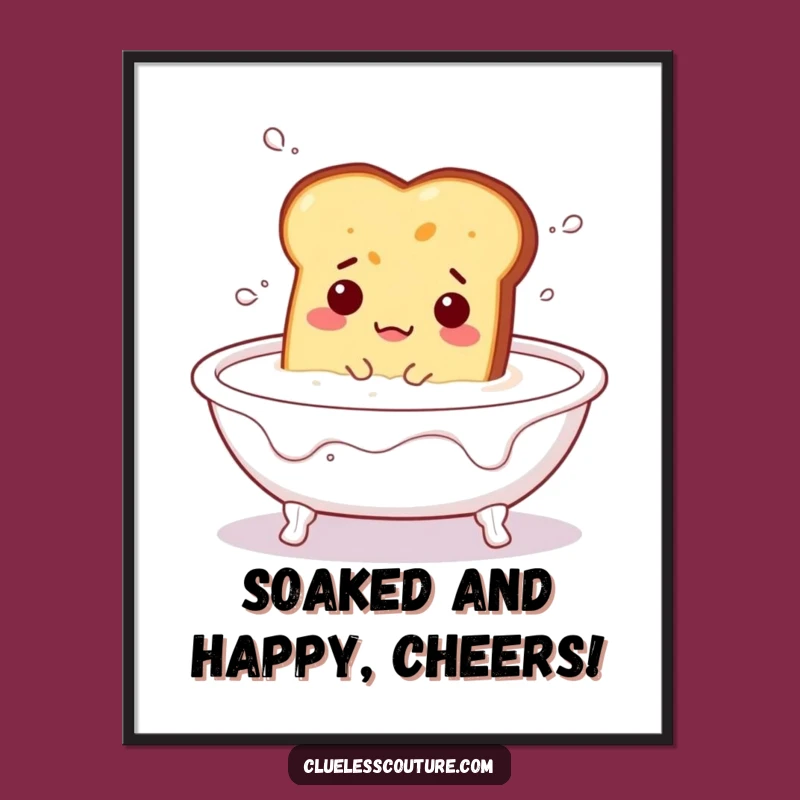 Funny Free Printable Wall Art: Toast's Milk Bath - Humorous Downloadable Decor!