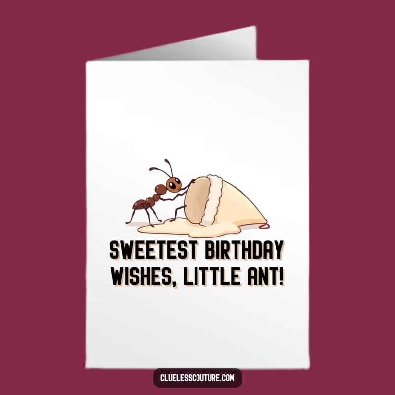 Free Printable Birthday Card: Ambitious Ant Ice Cream - Funny Downloadable Gift for Him/Her!